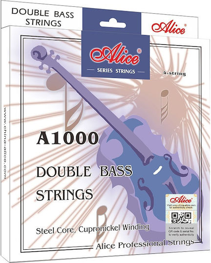 A1000 Double Bass String Set Steel Core Cupronickel Winding Contrabass Strings