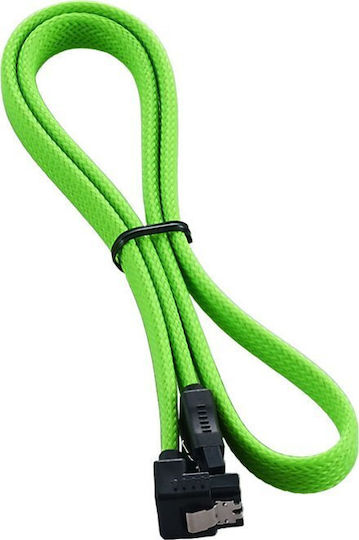 Cablemod Cable Sata Angled Male To Male 60cm Light Green Cm-cab-rsat-n60klg-r