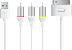 Apple 30-pin To Composite Av Cable A10 Oem