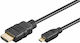 De Tech 1,5μ Hdmi 1de Tech 9pin Hdmi D-plug Micro High Speed Επιχρυσο 150g