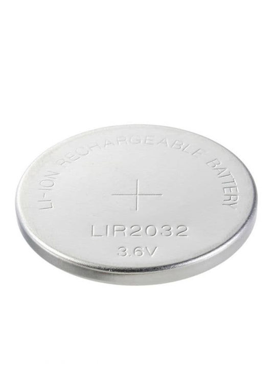 Lir2032 Επαναφορτιζόμενη Μπαταρία Λιθίου Cr2032 3.6v 40mah
