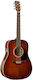 Art Lutherie Semi-Akustik Gitarre Cs23608 Zedern Ant Burst Quantum