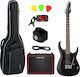 Cort X100 Open Pore Black Deluxe Plus Bundle