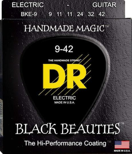 Dr Black Beauties Coated Extra Life Bke-9 9-42 Σετ Χορδές Ηλεκτρικής Κιθάρας