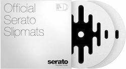 Serato Serato Dj Logo Slipmats Black On White Pair 12"