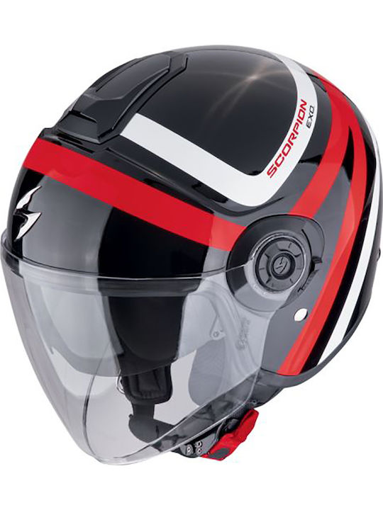 Scorpion Exo City II Riva Black/Red Motorcycle ...