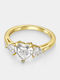Vogue Damen Ring mit Zirkonia aus Silber Vergoldet