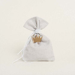 Lurex Beutel Set/5 12x17cm Silber Grau