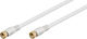 Goobay Antenna Cable Coax female - Coax female White 10m (67289) 1pcs
