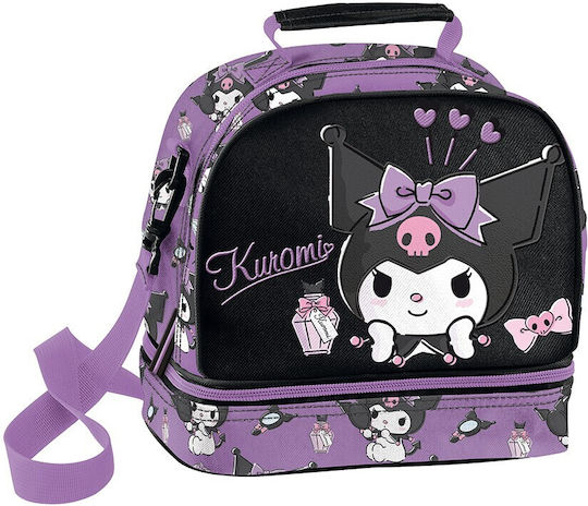 Graffiti School Insulated Shoulder Lunch Bag 5lt Pink Kuromi 20 x 16 x 22cm