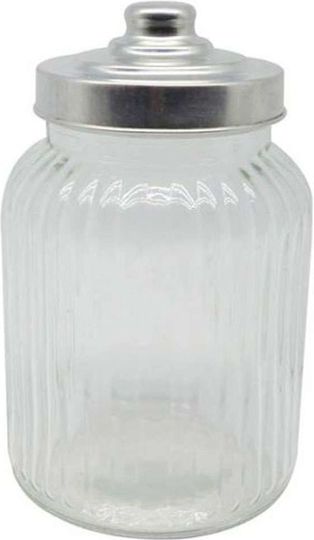 Ankor Ankor General Use Glass Jar with Lid Grey 900ml