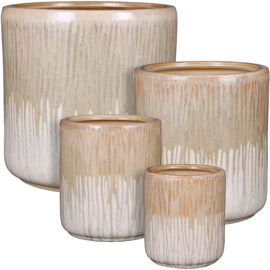 Supergreens Planter Ceramic Beige 20x20cm.