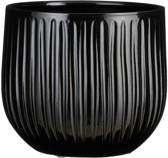 Supergreens Ghiveci Ceramică Negru 25x25εκ.