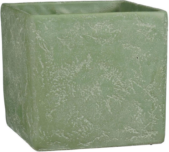 Supergreens Planter Ceramic Green 21x21x20.5cm.