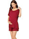 Queen Mother Set Pyjamas Schwangerschaft & Stillen Maroon