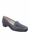Leather Women's Moccasins in Black Color