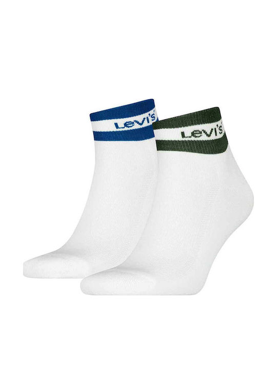 Levi's Cut Șosete Albe 2Pachet