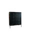 Kommode Metall Draw-80 Galvanisiert Schwarz 80x40x101,5cm 4 Metallische Schubladen