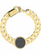 Guess Women's Gold Plated Steel Bracelet 25cm