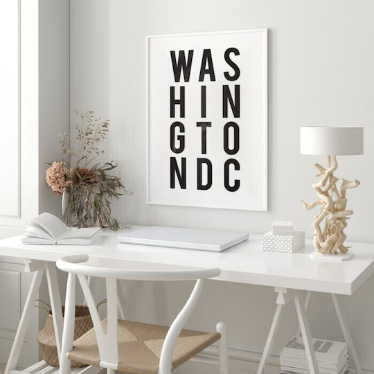 Poster Washington Poster Physische Holzrahmen Heilige 40x50cm