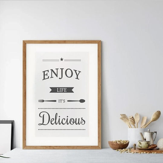Poster Die Leben Ist Lecker Rahmen Aus Holz Heiligen 70x100cm