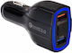 Car Charger 35W 7A Fast Charging with Ports 2xUSB-A 1xType-C
