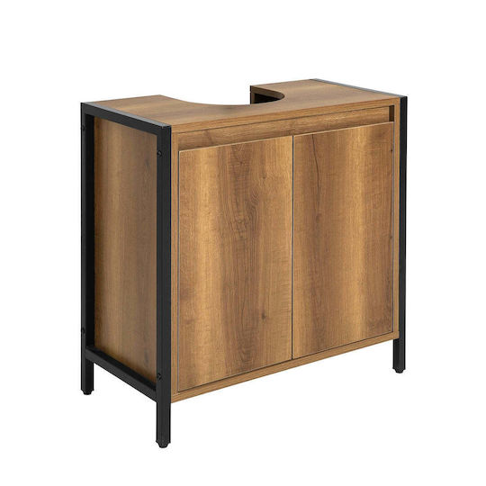 SoBuy Badezimmerschrank B60xT30xH60cm Braun