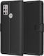 Book Leather Black (Moto G30Nokia G20)
