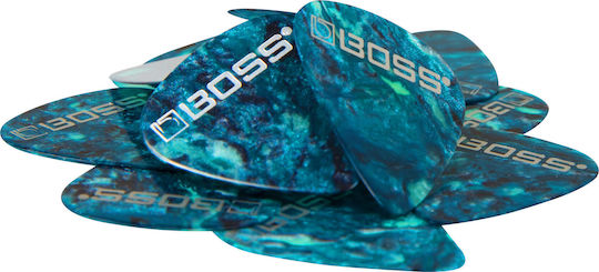 Bpk-12-ot Thin Celluloid Guitar Picks—ocean Turquoise 12 Pack