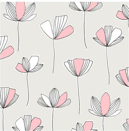 Party-Servietten Designs 33x33 cm Set 20 Stück Flower Lines Rose