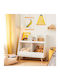 Kids Wooden Bookcase White 86x77x36cm