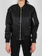 Kurze Damen Bomber Jacke Schwarz