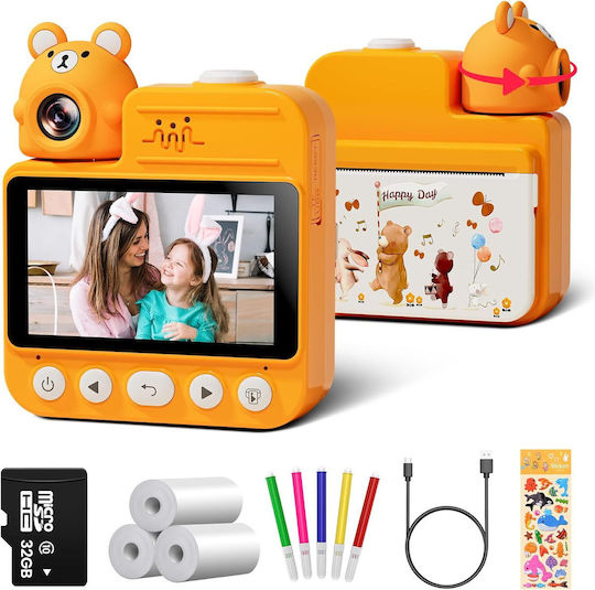 Kids Camera 14MP with Thermal Printing Orange