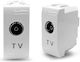 7658 Μηχανισμός Πρίζας Tv 9,5mm Λευκός Geyer