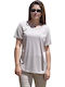 Plus Size Women's Blouse Cotton Beige