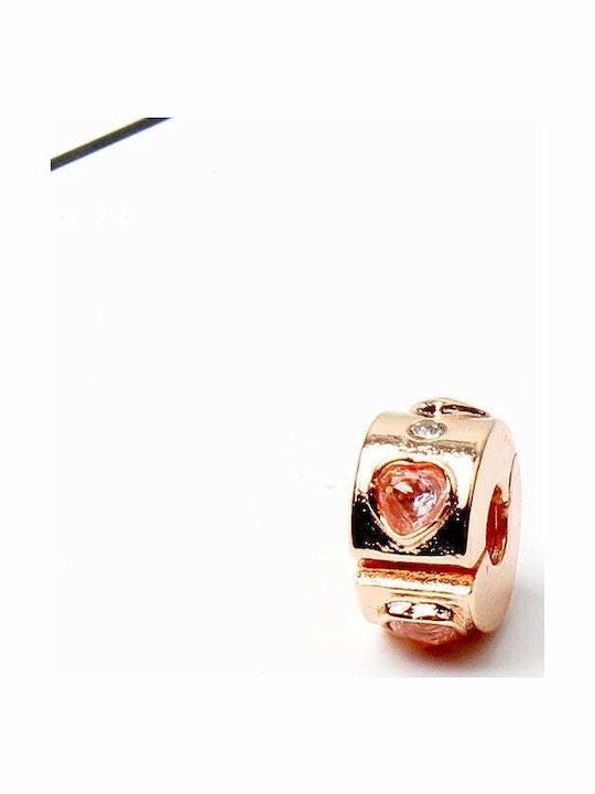 Rose Gold Glücksbringer Orange Herz & Kristall