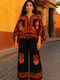 Women's Black Set with Pants with Elastic in Loose Fit