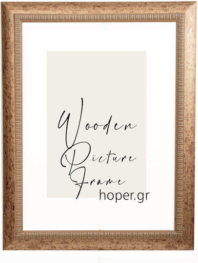 Wand Fotorahmen Hölzernes mit Goldenem Rahmen