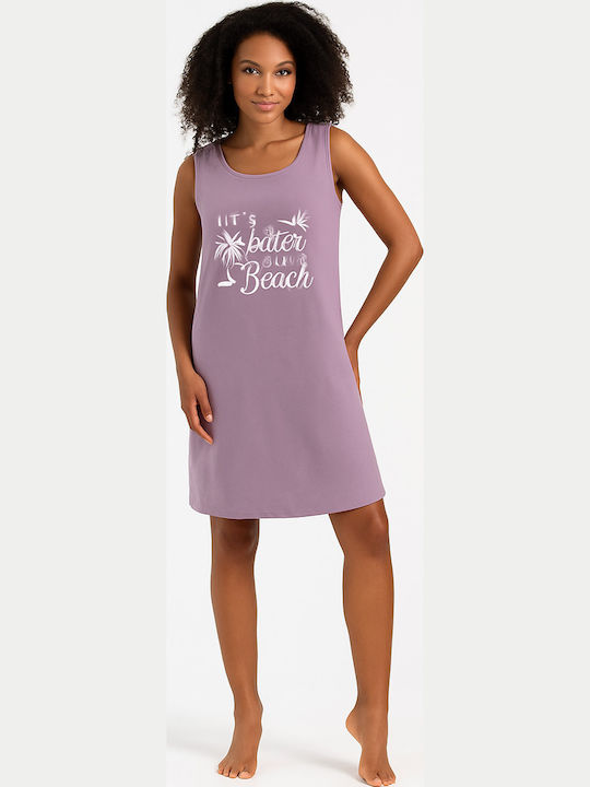 Alina Summer Women's Nightdress Lilac