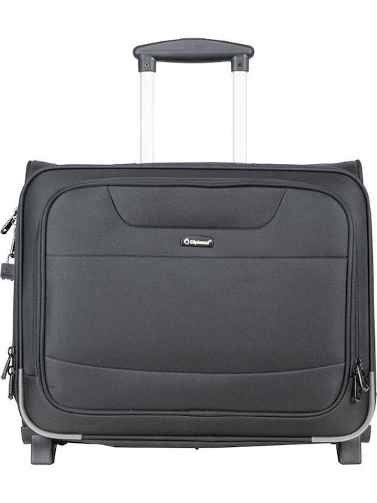 Diplomat Τσάντα Laptop 17" με Ροδάκια σε Μαύρο χρώμα ZC601