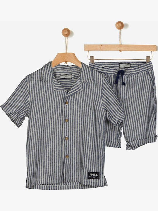 Kids' Set with Shorts Summer 2pcs Ecru, Blue