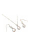 Amalfi Accessories Set with Necklace & Earrings from Silver with Stones
