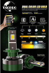 Tacpro Dual Color LED Car Lamp H7 Bluetooth & Adjustable Light Temperature 3000k–10000k Wmg-04914