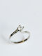Aris Dentopoulos Jewellery Μονόπετρο από Λευκόχρυσο 14K με Ζιργκόν