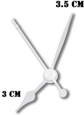Metallische Weißer Uhrenzeiger 3-3,5cm