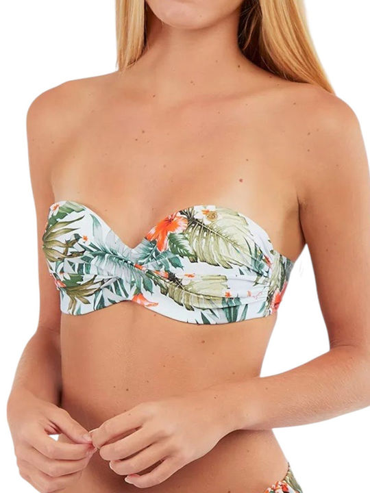 Strapless Bikini Top Γαλάζιο