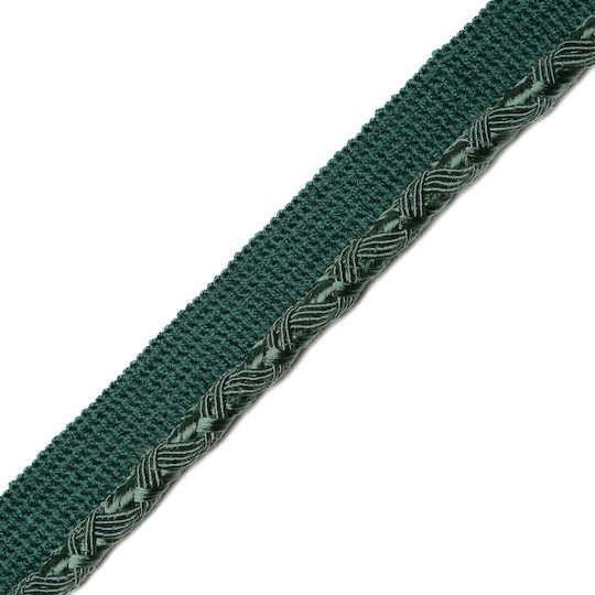 Φυτίλι Κορδόνι Rayon Σκούρο Πράσινο Κορδόνι 0 7cm+1.3cm Φάσα 2cm Μέτρο