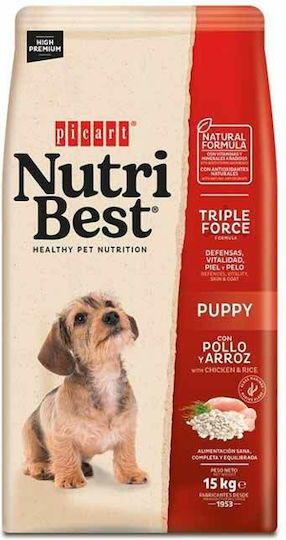 Picart Nutribest 15kg Trockenfutter für Welpen mit Huhn, Reis und Fleisch