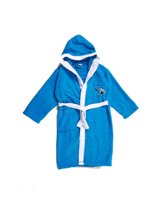 Comfort Kids Hooded Bathrobe Turquoise