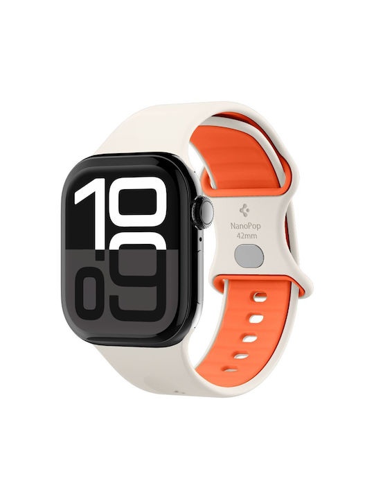Spigen Nano Pop Armband Silikon Beige (Apple Watch 6, 7, 8, 9, 10, SE)